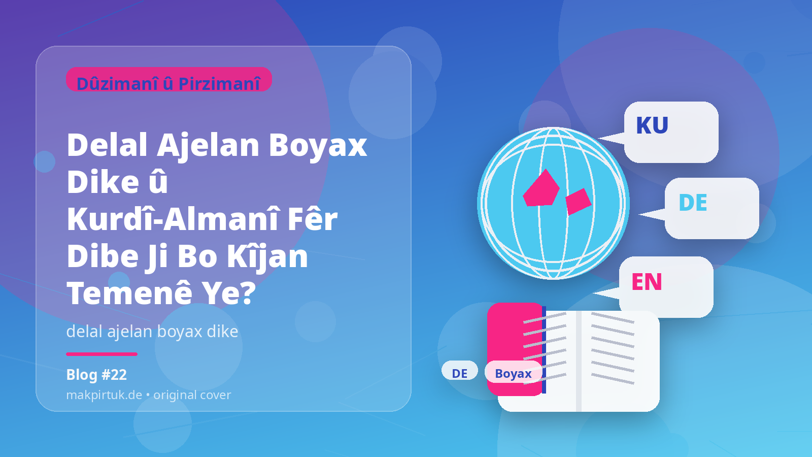 Pirtûkek Kurdî-Almanî ji bo malbatên diaspora li gotara Delal Ajelan Boyax Dike û Kurdî-Almanî Fêr Dibe Ji Bo Kîjan Temenê Ye?