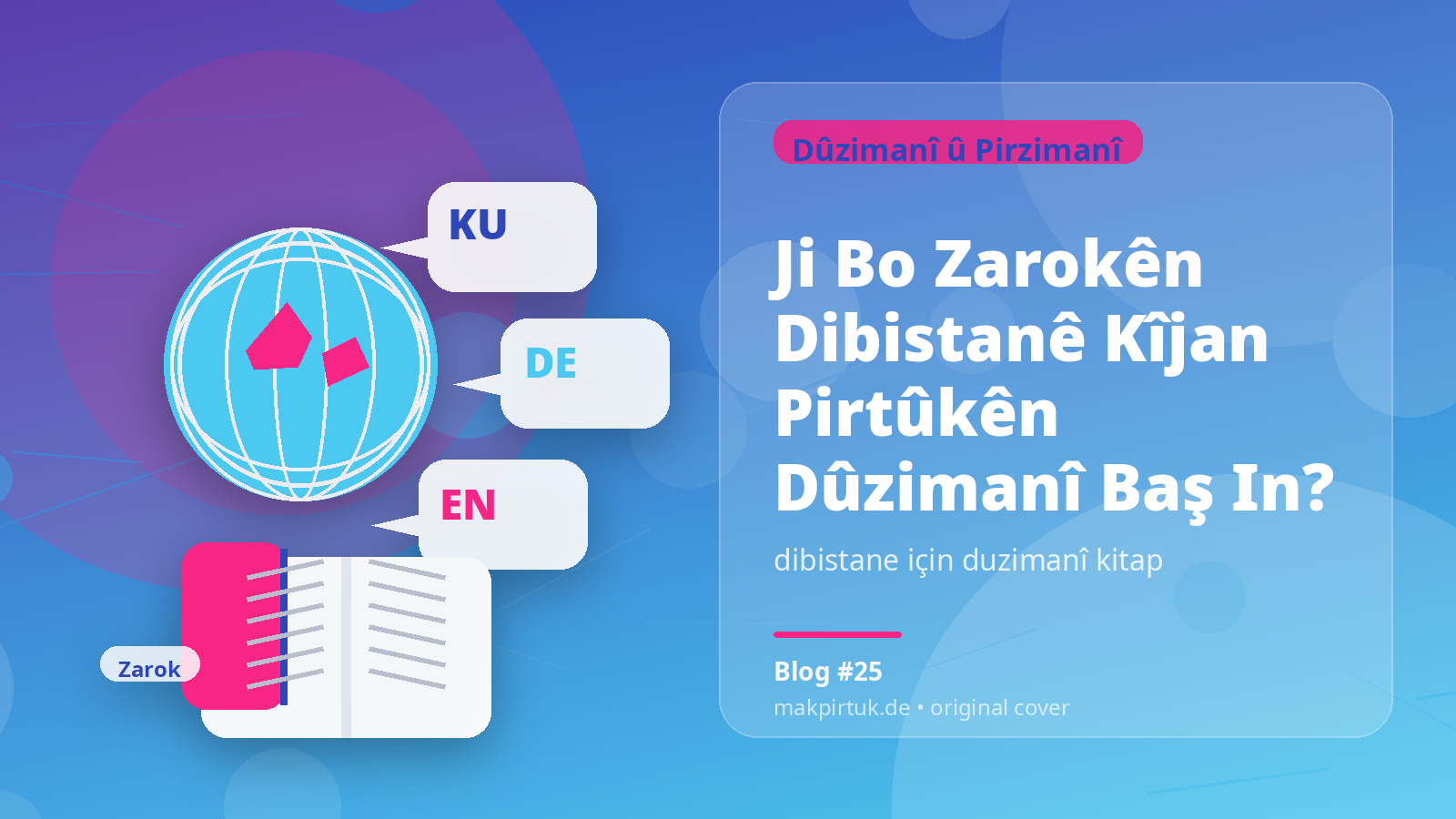 Pirtûkek Kurdî-Almanî ji bo malbatên diaspora li gotara Ji Bo Zarokên Dibistanê Kîjan Pirtûkên Dûzimanî Baş In?