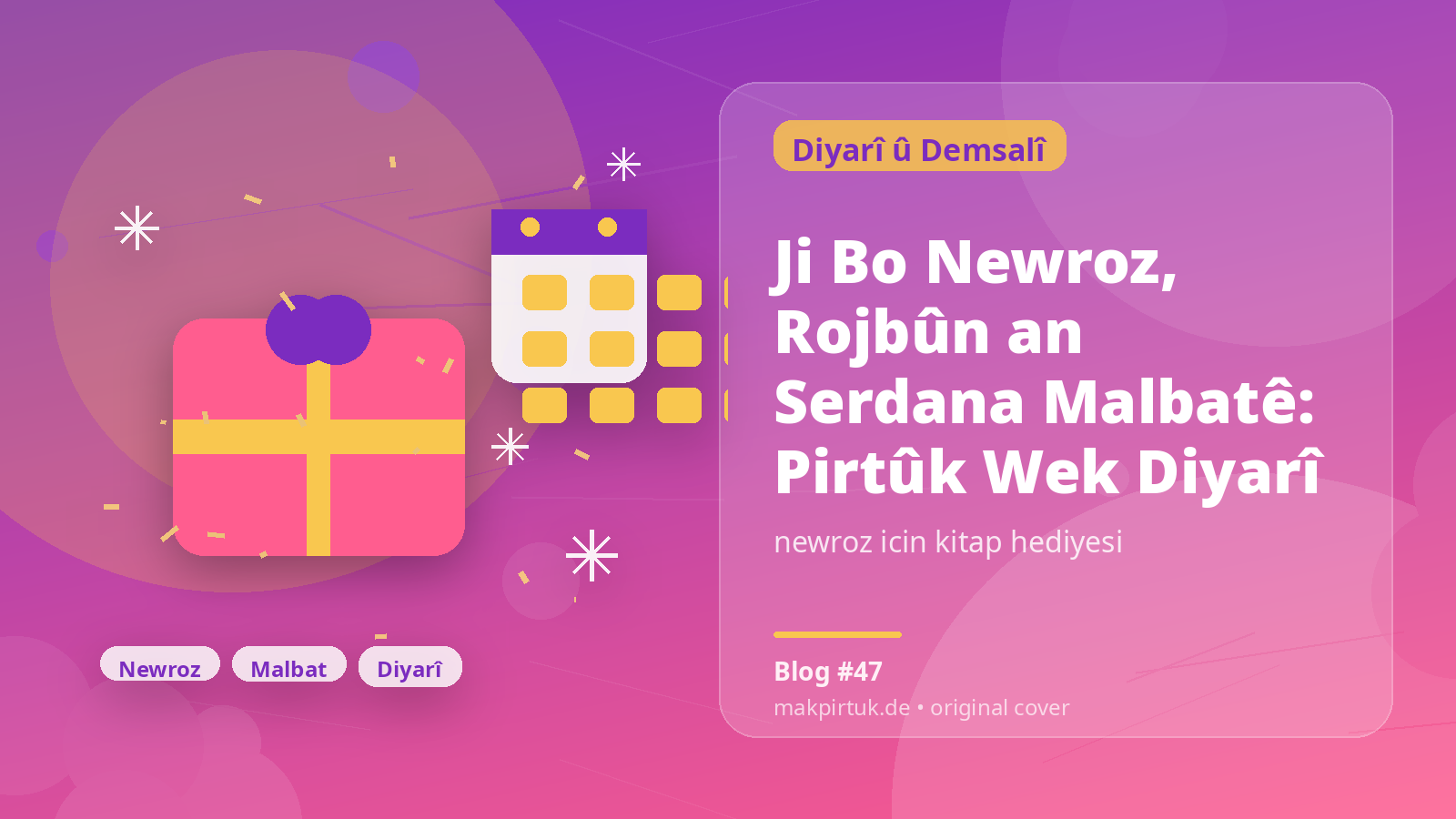 Pirtûkên Kurdî li Makpirtuk ji bo gotara Ji Bo Newroz, Rojbûn an Serdana Malbatê: Pirtûk Wek Diyarî